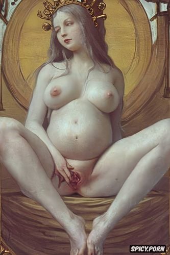 classic, renaissance painting, masturbating, wide open, spreading legs