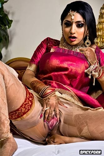 a delicate female, shifted saree reveals her pussy and tits