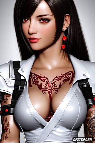 slutty red nurse outfit, tattoos, high resolution, ultra realistic