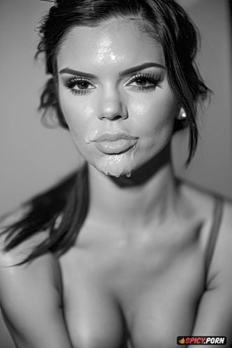 ultra detailed face, kendall jenner, cum, cum on face, attention to detail