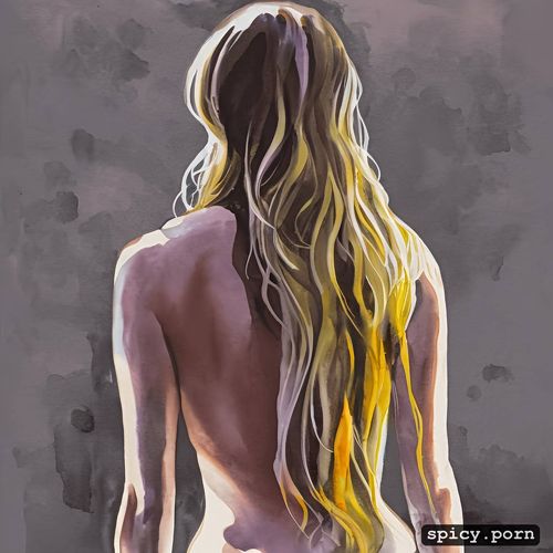 blonde woman from behind