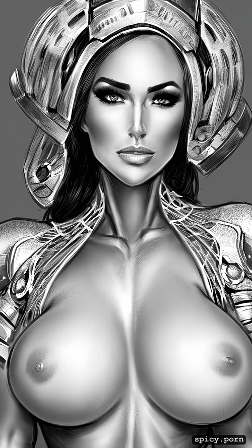boobs, wide field of view, highly detailed, sketch, human, byjustpixels