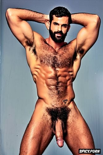 macho man, hairy armpits, brown skin, gay man, sixpack, big dick