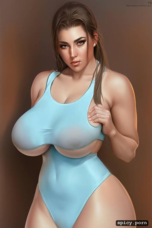 tanktop, thick body, amateur, ultra detailed, highres, 8k, cute face beautiful nude cyborg