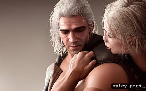 ciri and geralt having sex, witcher, realistic