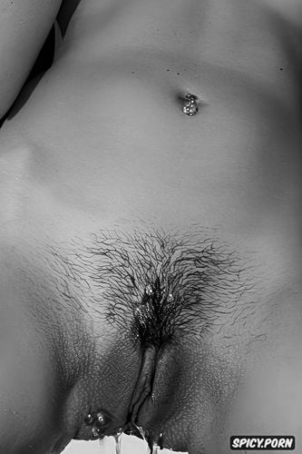 a close up view of an unmistakably trimmed vulva, smooth skin and the small patch of trimmed hair is striking the viewer s attention is immediately drawn to the small