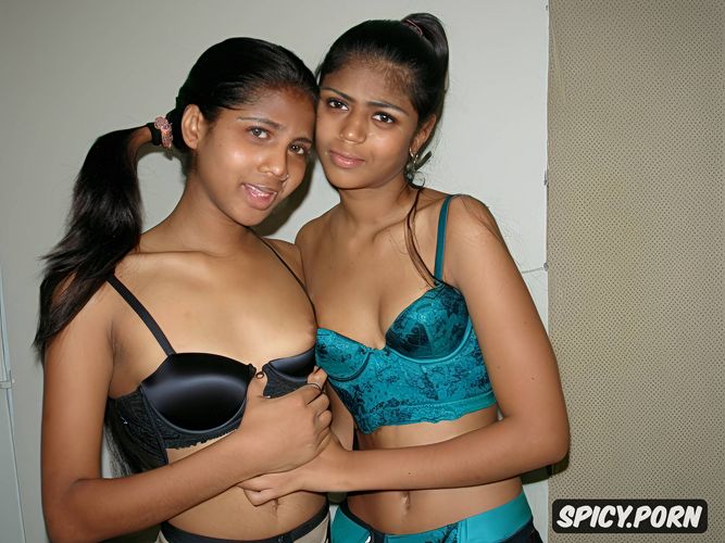 natural breasts, dark straight ponytail with bangs hair, lesbian adorable stuuning gujarati legal teen
