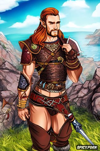 muscular redhead viking