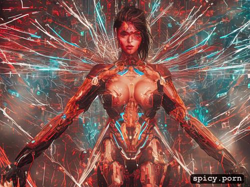 precise lineart, vibrant, centered, carne griffiths, mech, intricate