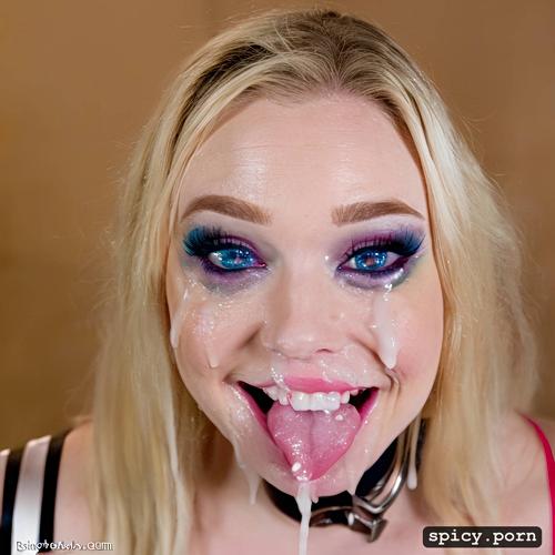 harley quinn, sucking dick, ultra detailed very much cum, sitting on dick