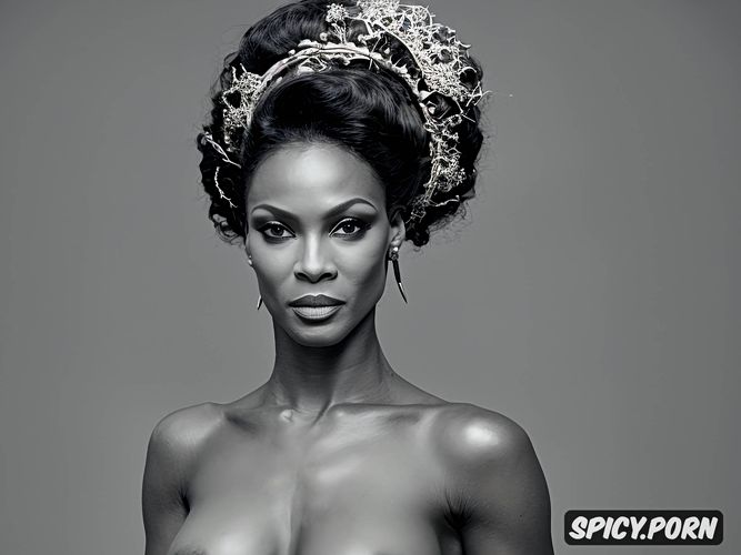 seductive, standing, yearns for sex in her pussy, masterpiece inspired by eartha kitt and grace jones