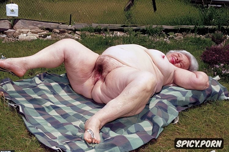 big belly, obese, fat, grandmother, naked, plumper, elderly