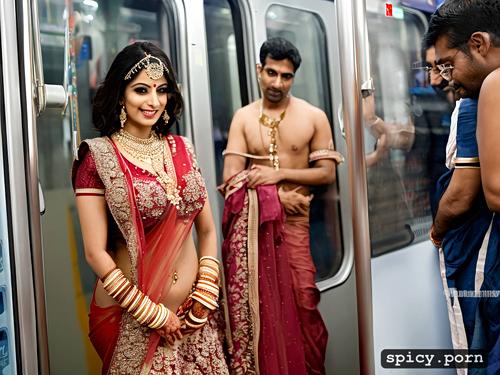 standing in metro train do blowjob to a indian man long dick
