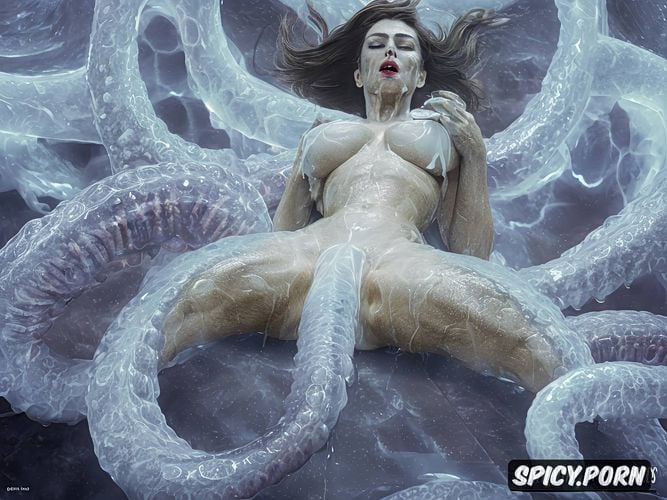 tentacle translucent powerful sex organ tentacle, oozes white mucus