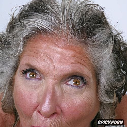 white hair, portrait, full length view, naked, 70 years old