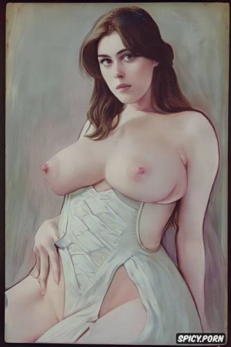 masculine, paul peter rubens oil painting, millie brady, flat chested