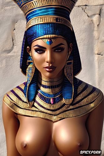 ashe overwatch femal pharaoh ancient egypt egyptian pyramids pharoah crown royal egyptian robes beautiful face topless