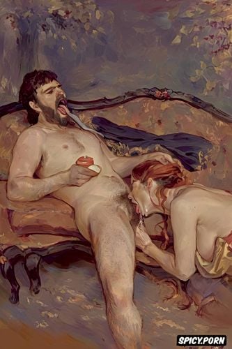 nude, husband and wife on couch, pyotr krivonogov, hairy vagina