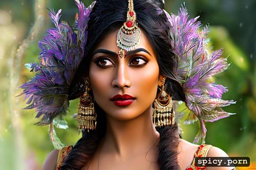 beautiful face, 20 years old, indian lady, accidental nudity