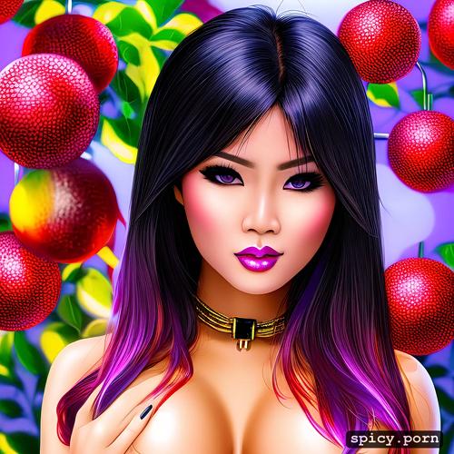 hot, purple hair, boobs, asian ladyboy, emo, tits, sexy, exotic