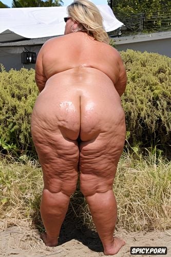blonde gilf, very wide hips, enormous ass, tanned, ssbbw, nude pregnant pissing massive ass
