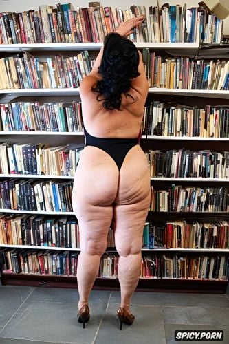 looking back at viewer, enormous saggy ass, high res, sixty of age