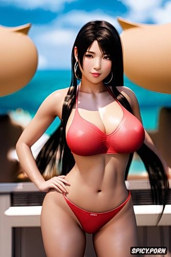 small firm natural tits, sultry pout, tifa lockhart, final fantasy vii remake