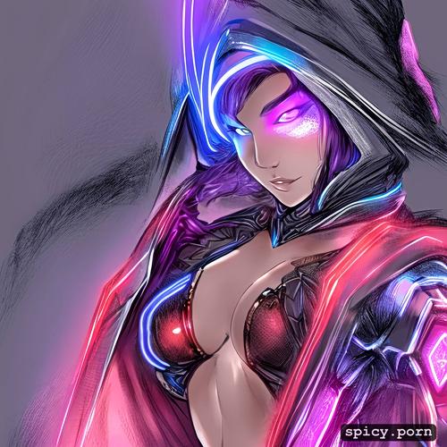 human, wearing a cloak, 3dt, sketch, tron, highly detailed, cybertronic