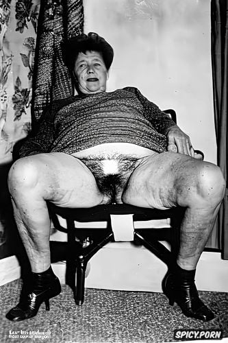 full frontal shot from below, 91 year old, fat cellulite legs