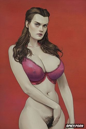 paul peter rubens oil painting, millie brady, pink nipples, milla jovovich