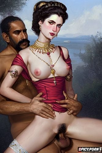 white lady, indian man, cute english princess straddling man