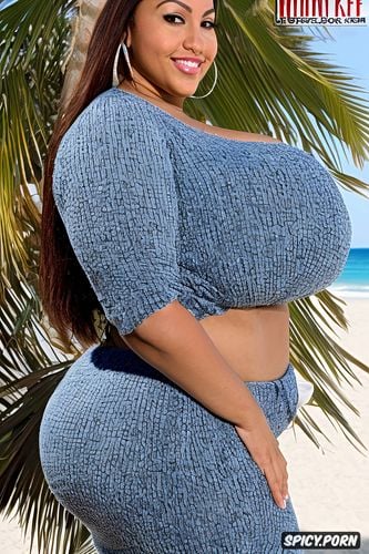 beautiful extremely long straight hair, wide hips, beach, slim