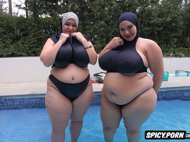 big tits, extremely big fat huge swollen nipples, wet swimming suit