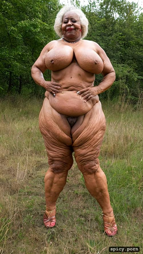 fat granny, thick body type, caucasian nude, 70 year old, full nude
