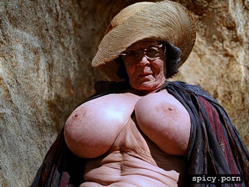huge tits, so hot, white, old, granny