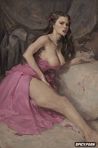 nude, pyotr krivonogov, victorian gown, pink nipples, exorcism