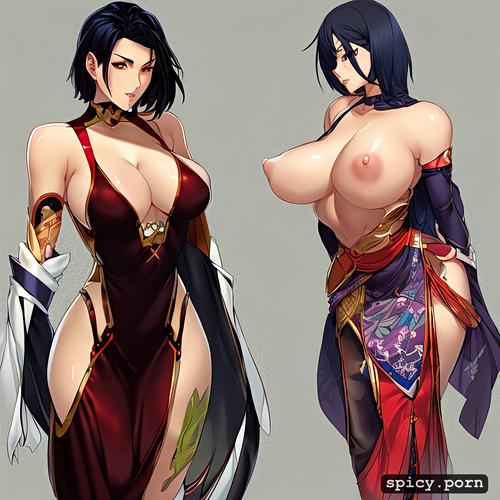 black hair, large breast, asian top shemale