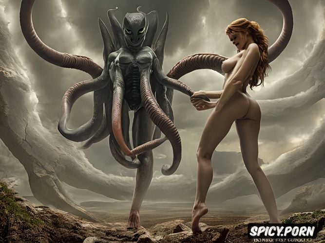 alien porn, sci fi, extremely aroused, naked pussies, boobs smaller than c cups