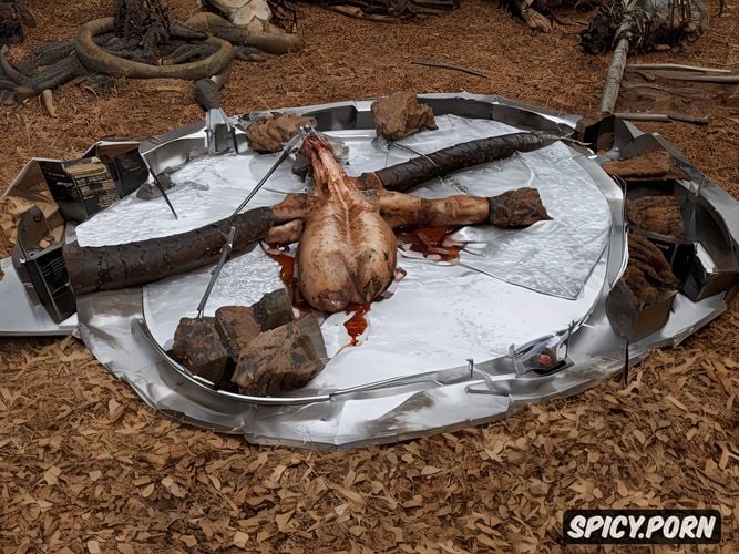 roasted baked cooked corpse of a bbw impaled by a spit large pole inass inanal by prolapsed swollen pumedanus in inerherbowwel analananusimpaling her corpse served roasted baked cooked spitroasted