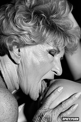 hyperrealistic, masterpiece, old woman licking pussy, point of view