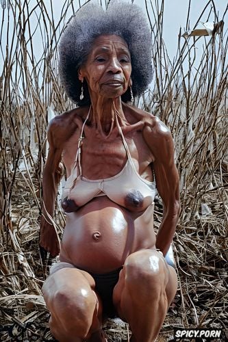 sweaty, full frontal image, oiled body, realistic pussy, 4 months pregnant