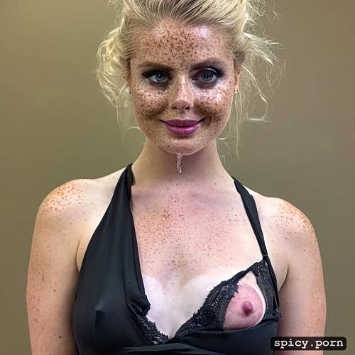 highres, exposed erect nipples, rose mciverl, dramatic, tanlines