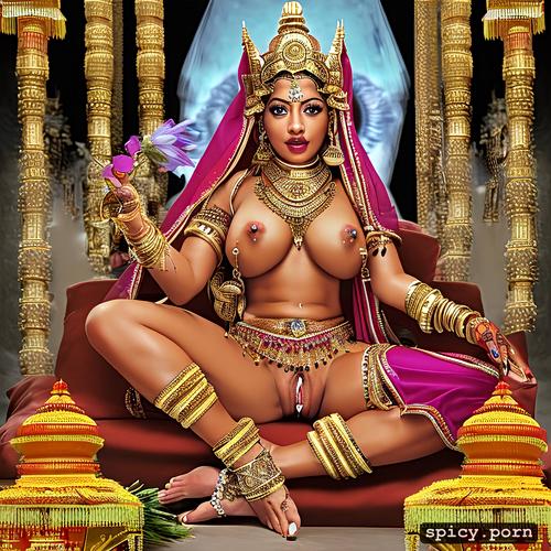 extremely photorealistic, hindu temple, thick nipple, ultra detailed vagina
