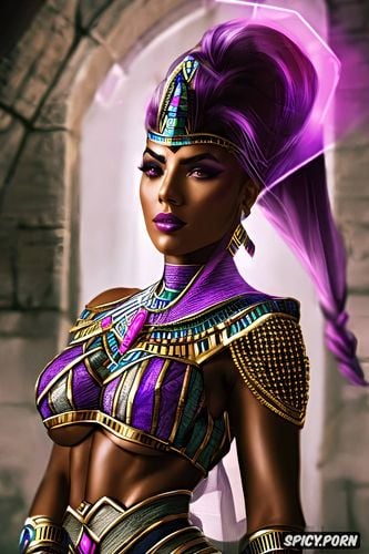 abs, ultra realistic, sombra overwatch female pharaoh ancient egypt pharoah crown royal robes beautiful face portrait muscles