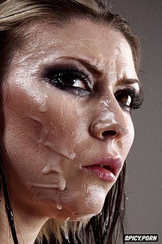 posing, cum dripping from mouth, closeup view, cum on face, tears 1 1