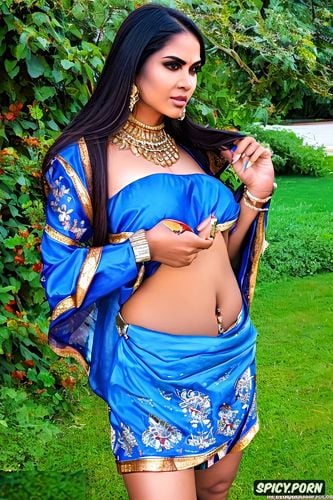 stunning society gujarati bhabhi in her early thirties age made to shift her traditional clothing to reveal her perfect pussy