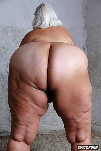 perfect anatomy, naked, cellulite on ass, ssbbw, vibrant colors