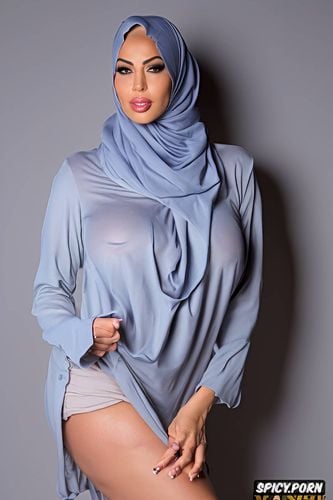 totally naked arabic mature muscled curvy busty supermodel in hijab