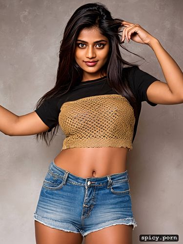 indian female, 20 years old, long hair, medium boobs, bly hair