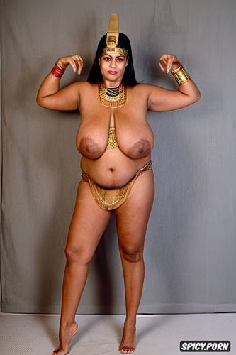 partially naked, gigantic saggy boobs, enormous saggy boobs